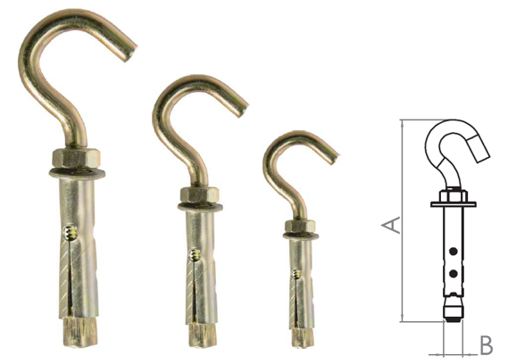 Kancalı Dübel Açık M6x90 (125/Paket)